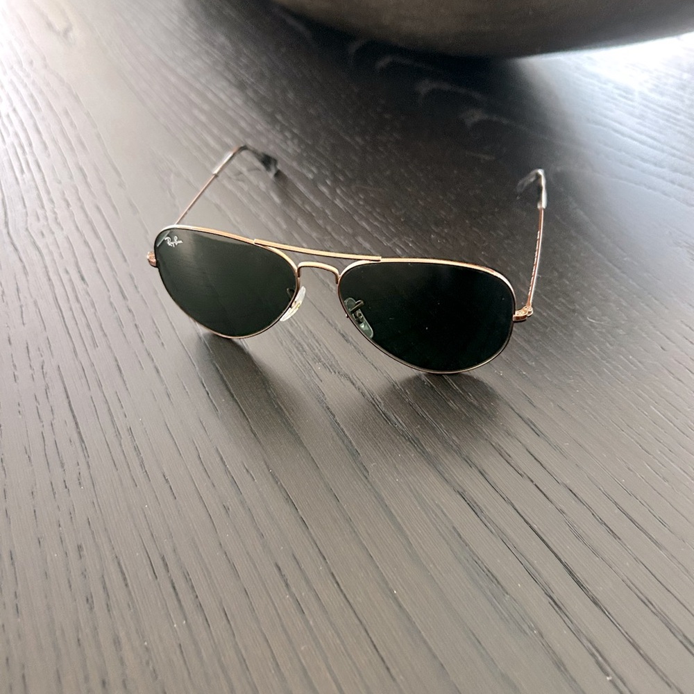Ray-Ban brown aviator sunglasses , black lens